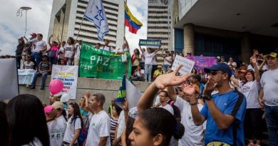 Opositores al gobierno de Maduro