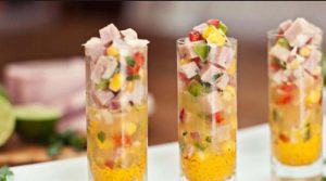 ceviche de camarones con mango en semana santa