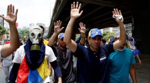 Brtual represión en marcha del 19 de abril en Venezuela