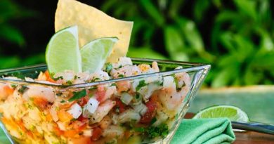 ceviche de camarones con mango para semana santa