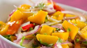 ceviche y mango