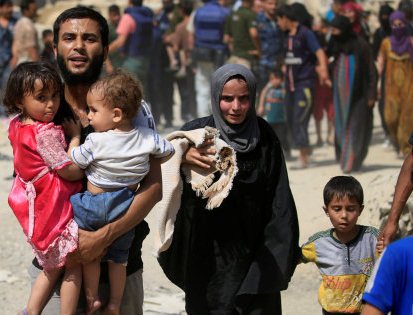 Cien mil niños están atrapados en Mosul