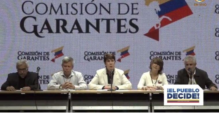“Con el 95% de las actas escrutadas, tenemos un total de 7.186.170 venezolanos participaron en la consulta popular