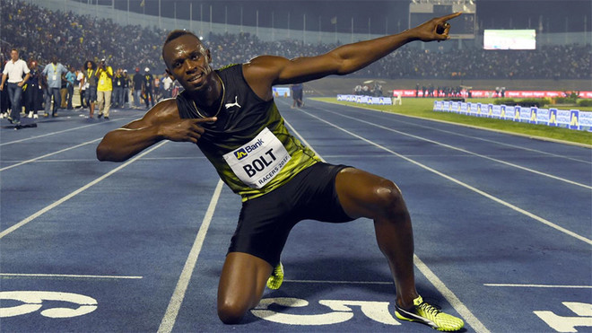 el jamaiquino Usain Bolt, conocido como El hombre más rápido del planeta; Bolt participará en 100 y 4x100.