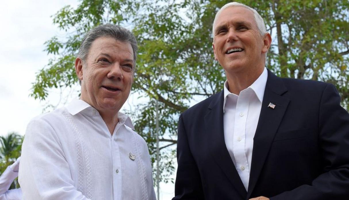Mike Pence, vicepresidente de EE.UU, llegó a Colombia