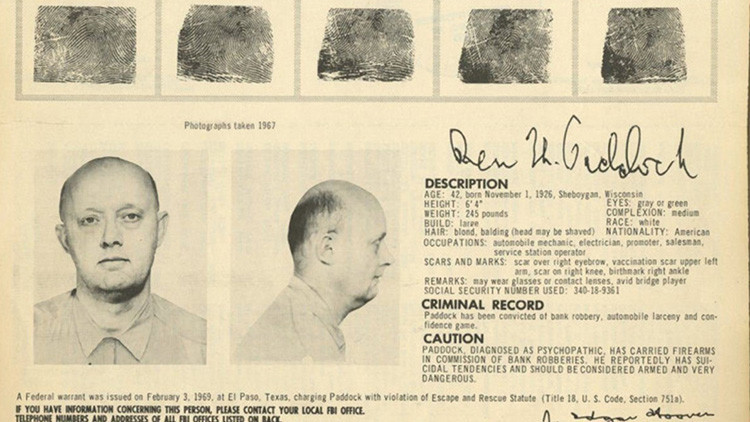 Benjamin Hoskins Paddock, padre del tirador de Las Vegas, fue un ladrón de banco.