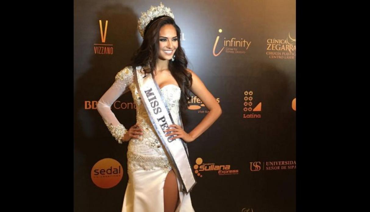 Concurso de Miss Perú inédito, las participantes cifras de feminicidio en vez de sus medidas