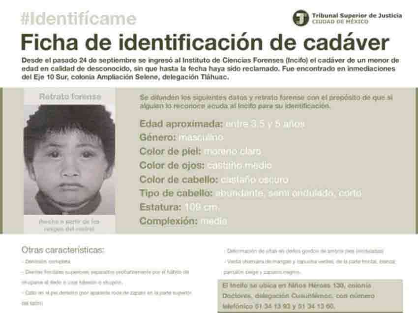 Fueron los abuelos del menor quienes se acercaron hasta la morgue para identificar al infante; y quienes informaron en la policía que los progenitores del menor, solían maltratarlo físicamente de una manera cruel
